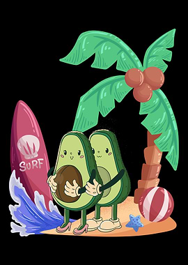 Avocado vacation island