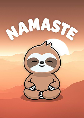 Namaste Happy Yoga Sloth