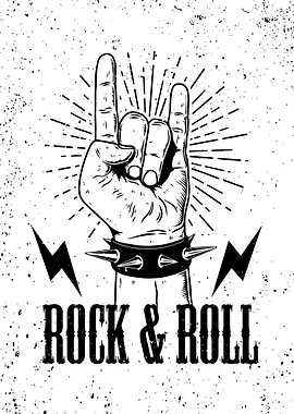 Hand with rock and roll