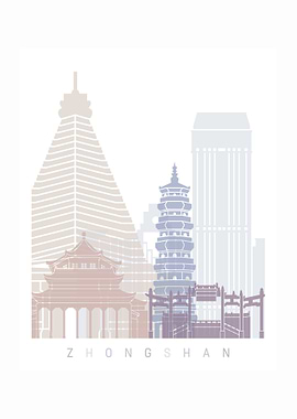 Zhongshan skyline poster