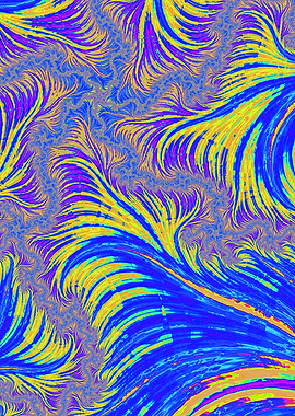Groovy Vibrant Fractal Art