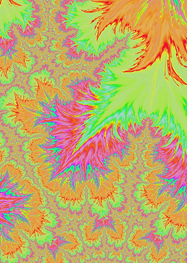 Colorful Neon Fractal Art