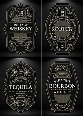 Elegant Drink Labels Sign
