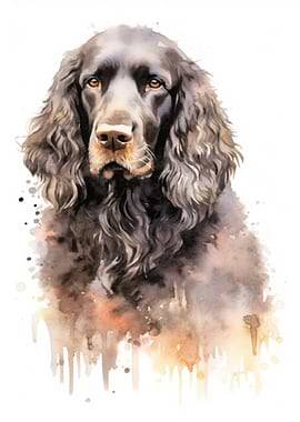 Watercolor Irish Spaniel