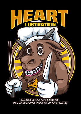 Goat Chef Mascot Text