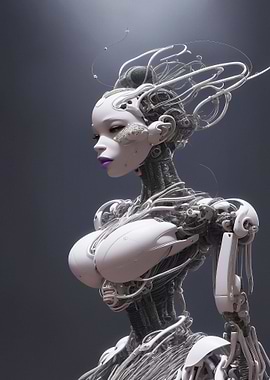 Robotic Cyborg Woman SciF