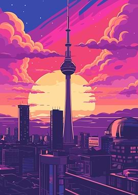 City Synthwave Retro