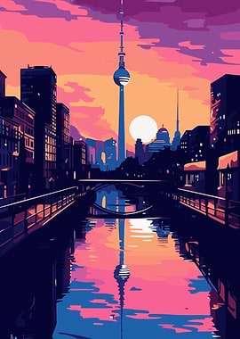 City Synthwave Retro