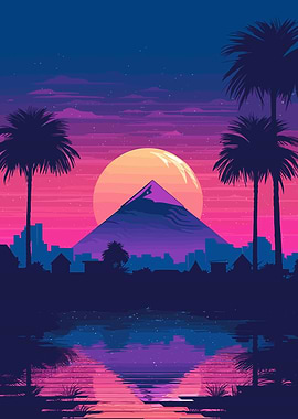 City Synthwave Retro