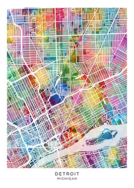 Detroit Michigan Map