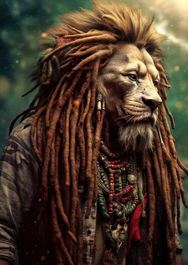 blind rasta lion