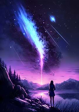 Anime Starry Cosmos Night