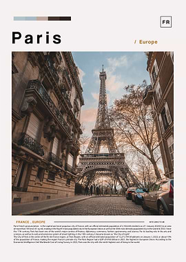 Paris poster landscape