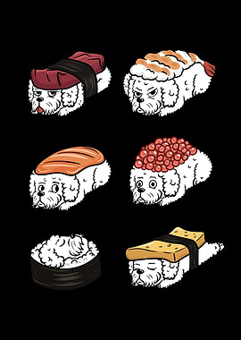 Bichon Frise Sushi