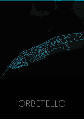 Orbetello Italy modern map