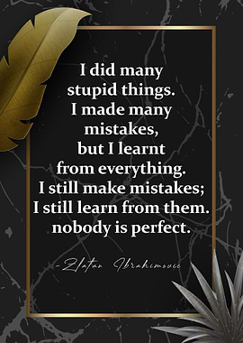 I did many stupid things