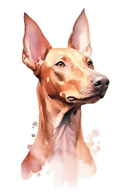 pharaoh hound watercolor