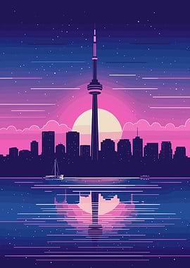 City Synthwave Retro