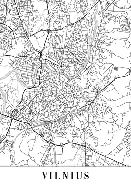 Vilnius White Map