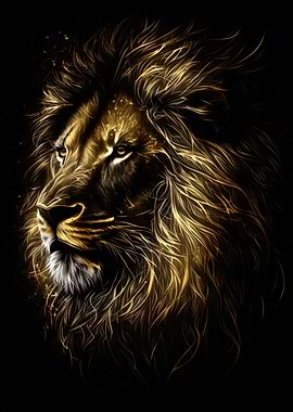 Lion Black gold dark BG