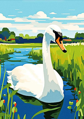 Swan portrait