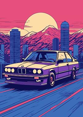 Car Retro Synthwave