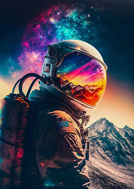 Astronaut in the space