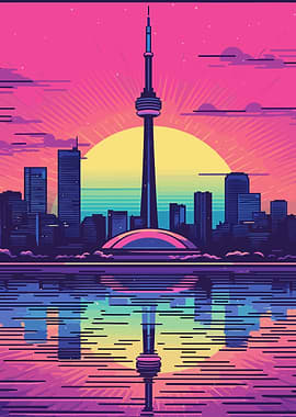 City Synthwave Retro