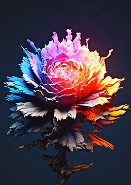 Colorful Wood Flowers