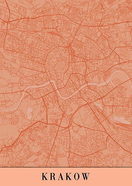 Krakow Orange Map