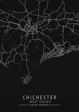 Chichester UK City Map