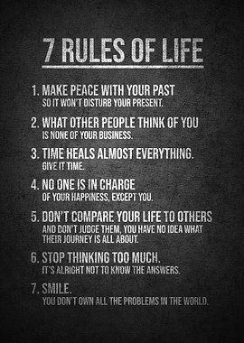 7 rules of life