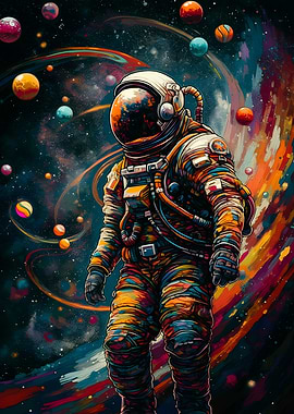 Astronaut in the linespace