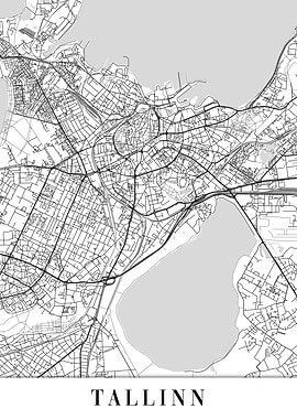 Tallinn White Map
