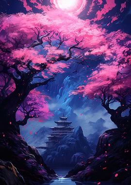 Cherry Blossom Japan Art