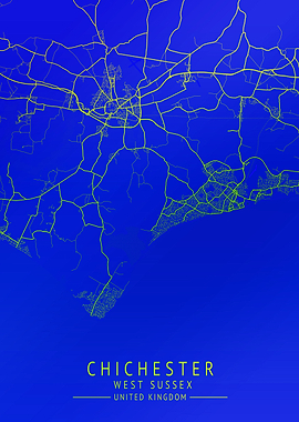 Chichester UK City Map