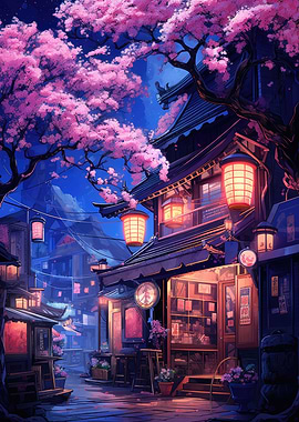 Cherry Blossom Japan Art
