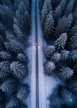 Night Drive in Winterland