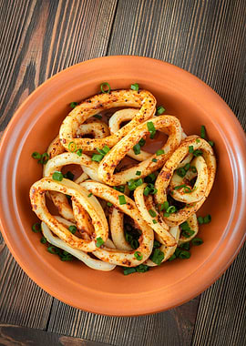 Fried squid rings