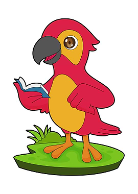 Parrot Reading Book
