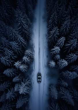 Night Drive in Winterland
