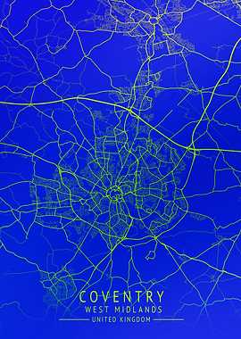 Coventry UK City Map