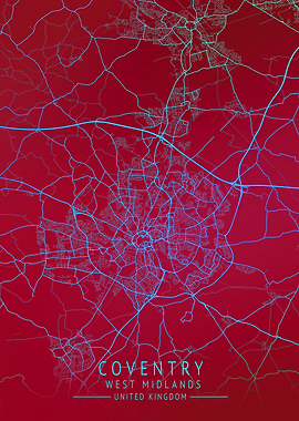 Coventry UK City Map
