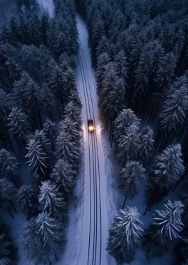 Night Drive in Winterland