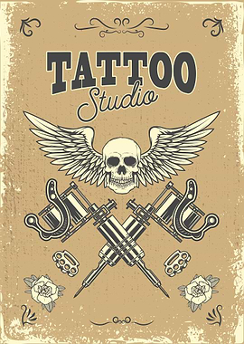 Tattoo studio poster Wing