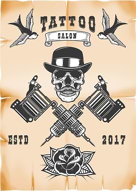 Tattoo studio poster