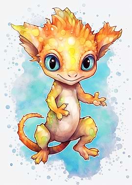 Cute Baby Crested Gecko