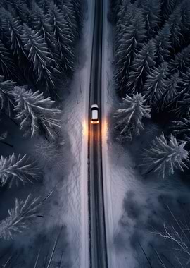 Night Drive in Winterland