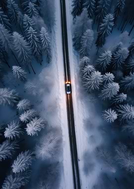 Night Drive in Winterland
