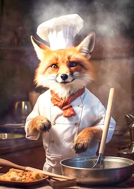 Fox cooking kitchen